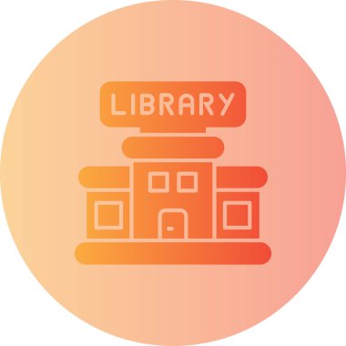 Kütüphane simge vektör çizim