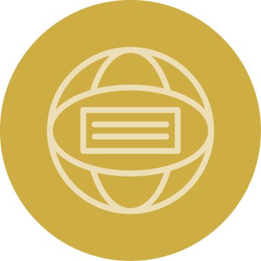 Altın sikke simgesinin vektör illüstrasyonu