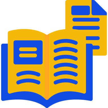 kitap eğitimi öğrenme simgesi düz stil