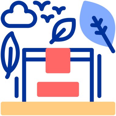 Basit vektör simgesi, bitkilerin çizimi