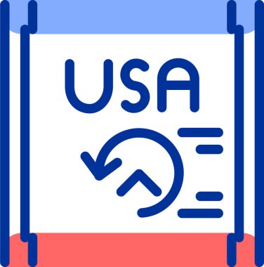 ABD bayrak simgesi vektör illüstrasyonu