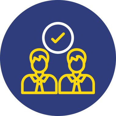 Çemberdeki insanların vektör simgesi