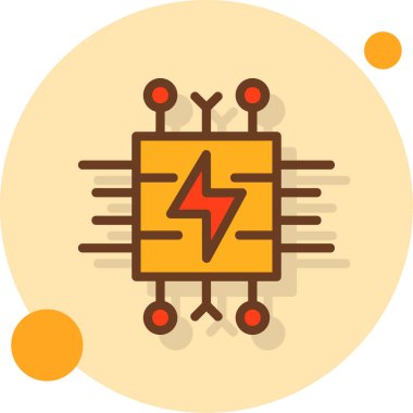 Elektrik. Web simgesi basit illüstrasyon