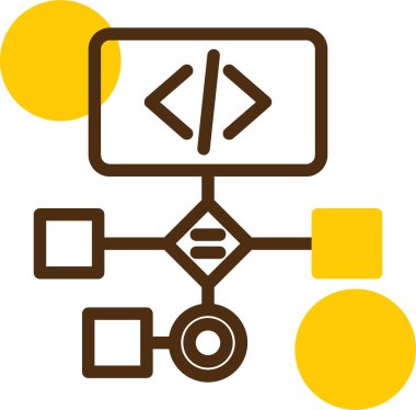 düz biçimli kodlama programlama simgesi