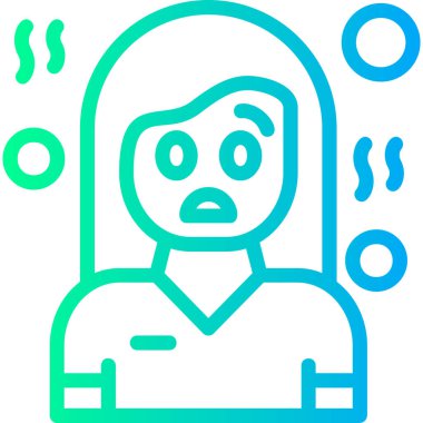 Kadın. Web simgesi basit illüstrasyon