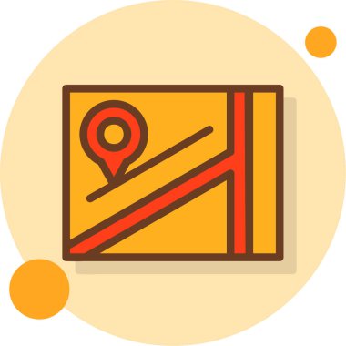 Navigasyon konumu haritası simgesi - taslak biçimi