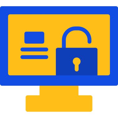 Güvenlik. Web simgesi basit illüstrasyon