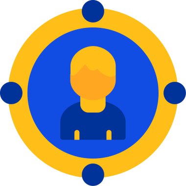 İnsanlar. Web simgesi basit illüstrasyon