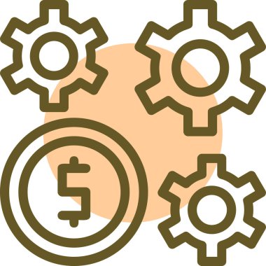 Çarklı dişli simgesi - taslak biçimi