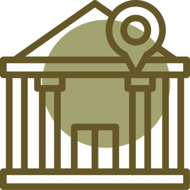 Bir şehir simgesinin vektör illüstrasyonu