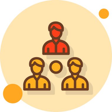 iş yönetimi düz vektör simgesi