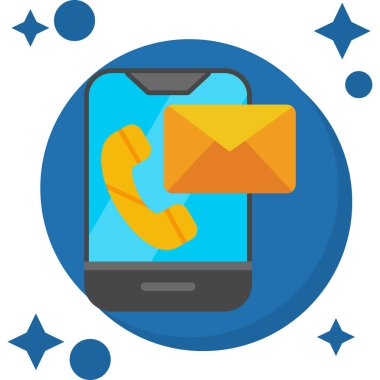 cep telefonu simgesi. Web için telefon vektör simgelerinin düz çizimi