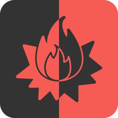 ateş alev simgesi, vektör illüstrasyonu