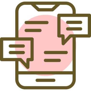 Konuş. Web simgesi basit illüstrasyon