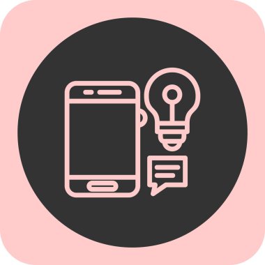 İleti simgesi, vektör illüstrasyonlu akıllı telefon