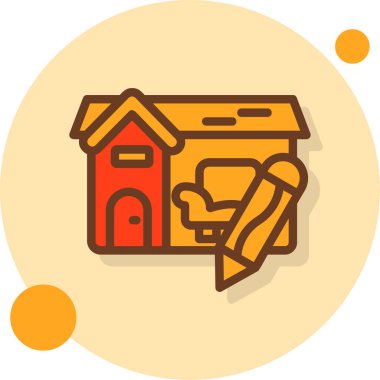 Ev simgesinin vektör illüstrasyonu