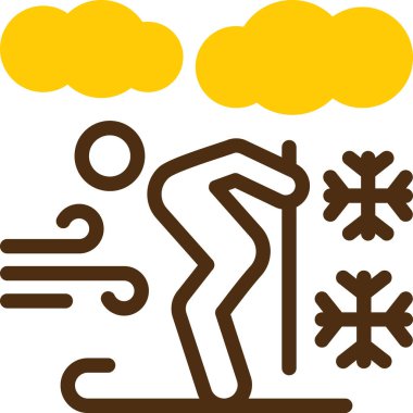 Kışın soğuk soğuk ikonu - açık hava kategorisi