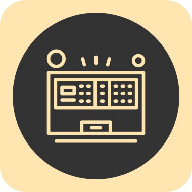 vektör lcd simgesi illüstrasyonu