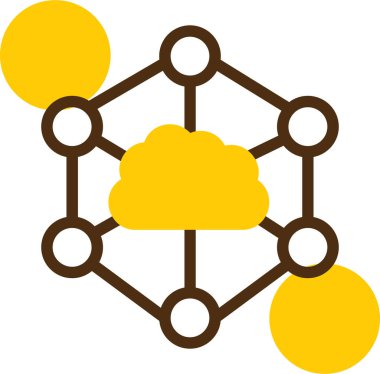 Bulut hesaplama simgesi, vektör illüstrasyonu. bulut hesaplama