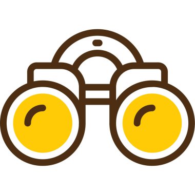 Dürbün simgesi renk dış hat vektörü