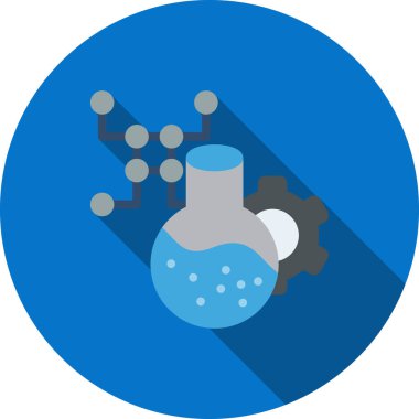 Modern laboratuvar simgesinin vektör illüstrasyonu