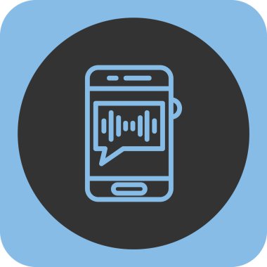 Sohbet simgesi soyut arkaplanda izole edildi