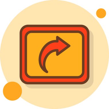 Dosyalanmış özet biçiminde ok yönü sağ simgesi