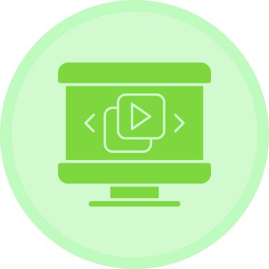 Monitör. Web simgesi basit illüstrasyon