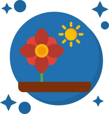 Bir çiçeğin vektör illüstrasyonu