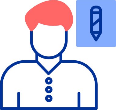 Adamım. Web simgesi basit illüstrasyon