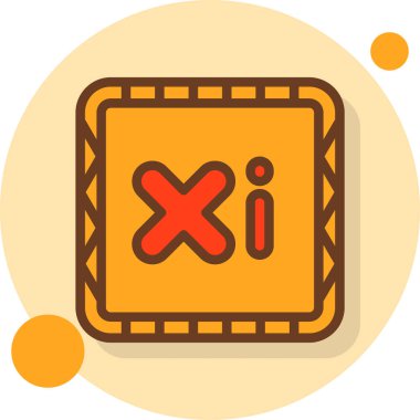 Tek bir x - x simgesinin vektör çizimi