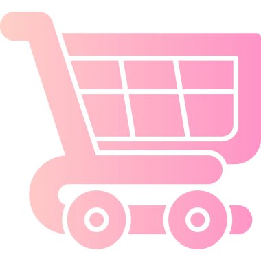 El arabası. Web simgesi basit illüstrasyon