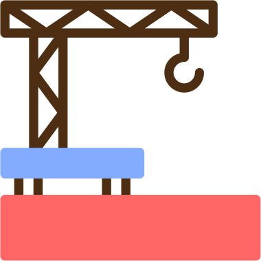 Vinç. Web simgesi basit illüstrasyon