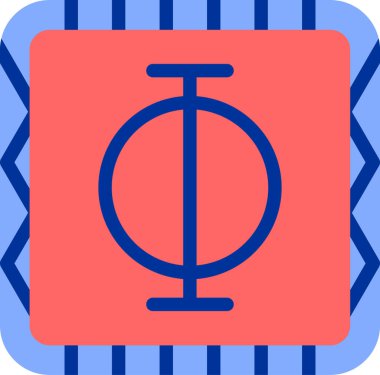 Bir mavi ve kırmızı simgenin vektör illüstrasyonu