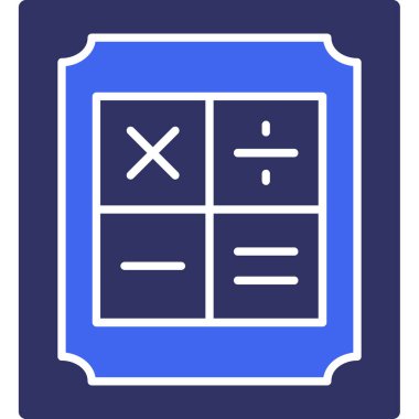 Hesap makinesi. Web simgesi basit illüstrasyon