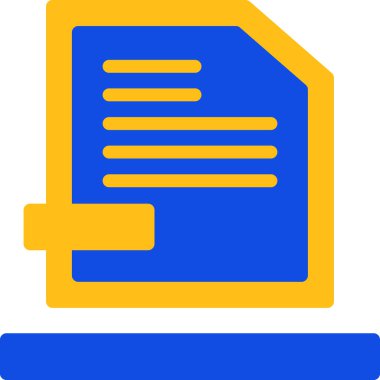 Belge. Web simgesi basit illüstrasyon