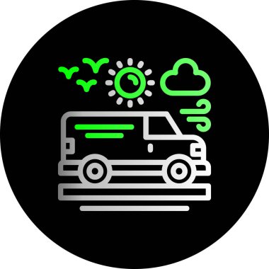 bus simgesi, basit vektör illüstrasyon tasarımı