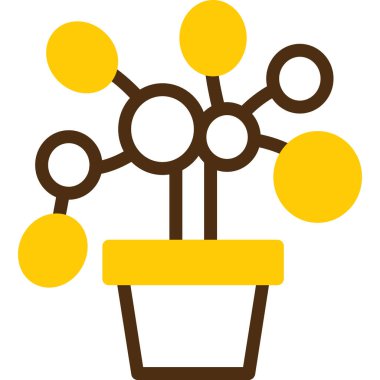 Bitki. Web simgesi basit illüstrasyon