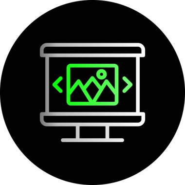 Dizüstü bilgisayar simgesinin vektör çizimi