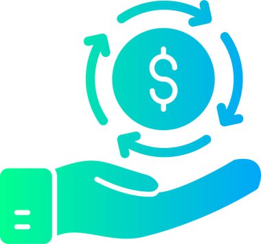 Dolar. Web simgesi basit illüstrasyon