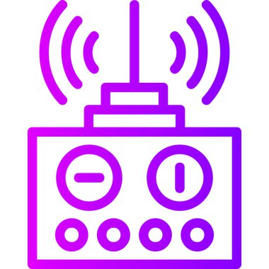 radyo kontrol simgesi vektör illüstrasyonu