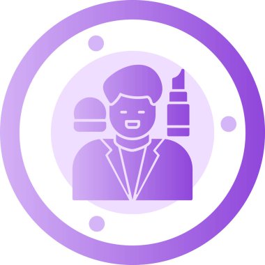 Man avatar simgesi vektör illüstrasyonu