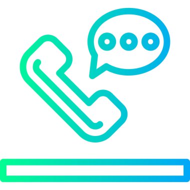 Hat Telefon Arama simgesi beyaz arkaplanda izole edildi. Renkli taslak konsepti. Vektör