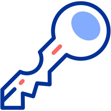 Anahtar simgesi vektör illüstrasyonu