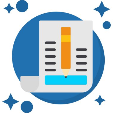 Kalem. Web simgesi basit illüstrasyon