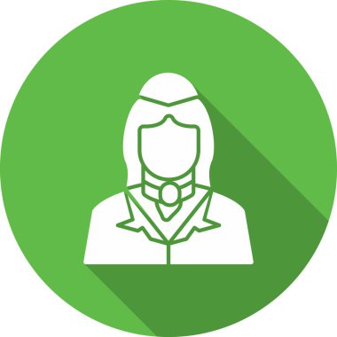 avatar kadın kullanıcı simgesi rozet biçiminde