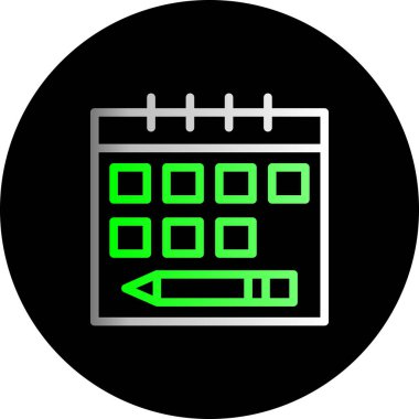 Takvim modern simgesinin vektör illüstrasyonu