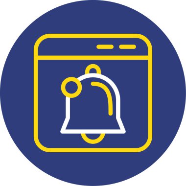 Zil. Web simgesi basit illüstrasyon