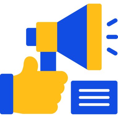 Konuşmacı. Web simgesi basit illüstrasyon