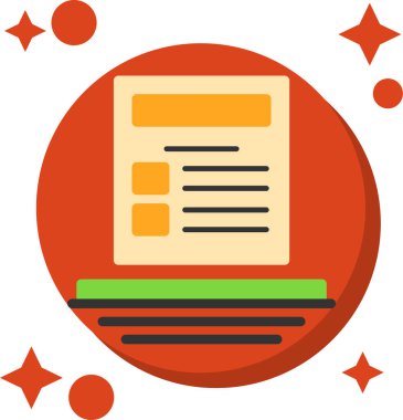 Belgenin vektör illüstrasyon tasarımı